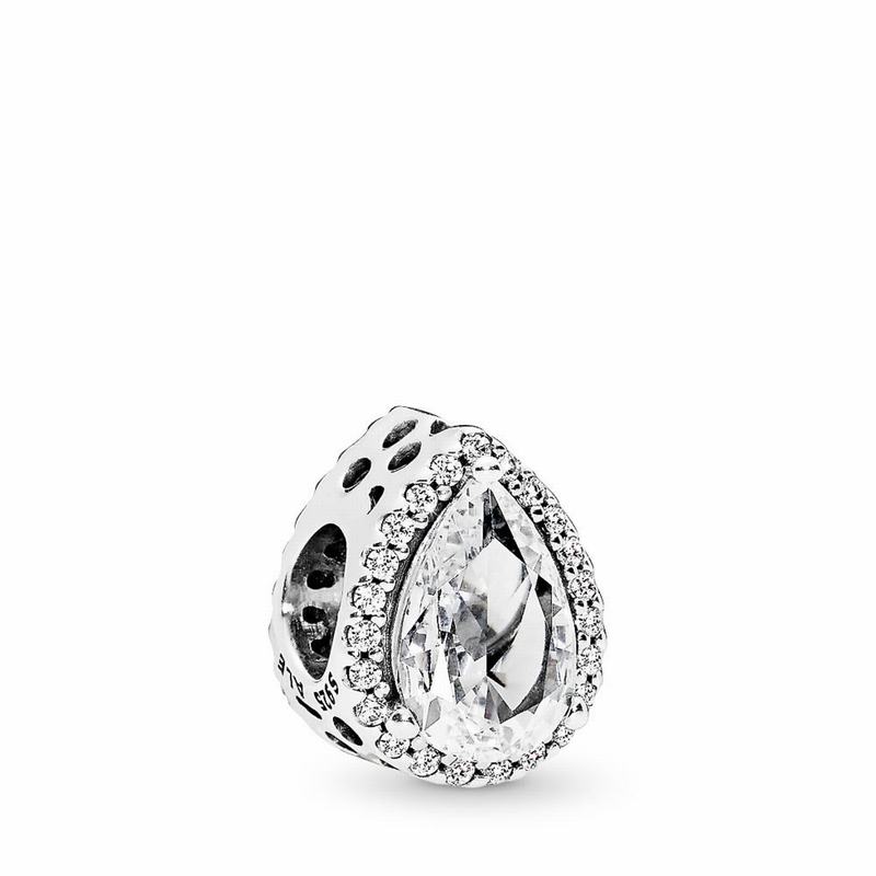 Pandora Radiant Teardrop Charm - Sterling Silver/Cubic Zirconia - Canada | HJ5208NY